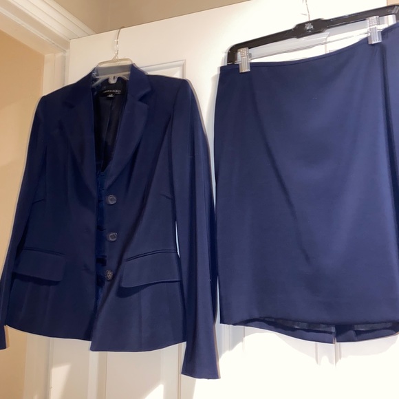 Anne Klein navy blue pencil skirt 2 price suit, size 2 - Picture 2 of 5
